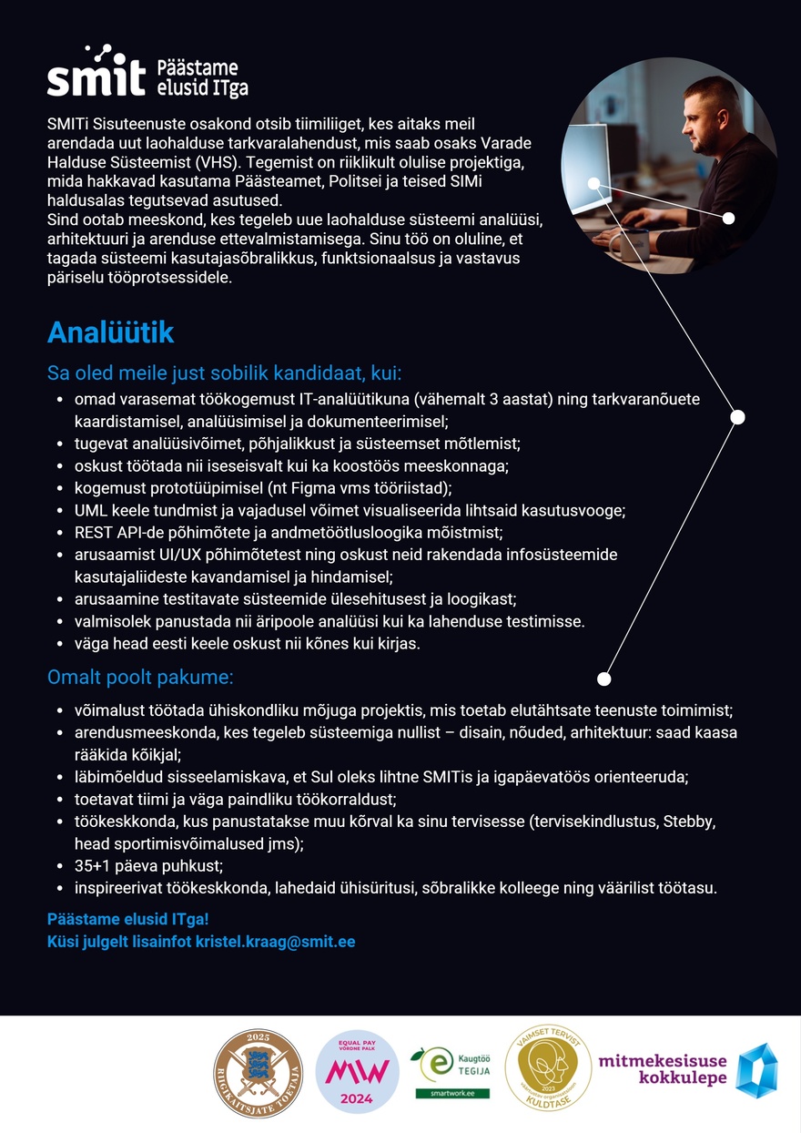 Siseministeeriumi infotehnoloogia- ja arenduskeskus Analüütik (sisuteenuste osakond)