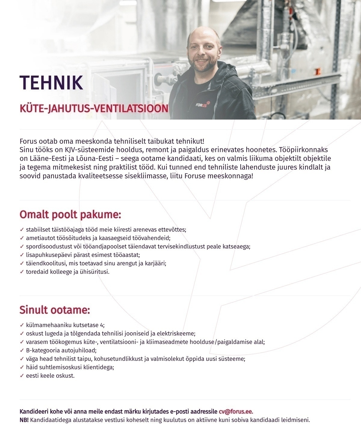 Forus Security AS Tehnik küte-jahutus-ventilatsioon (Pärnumaa, Raplamaa, Läänemaa)