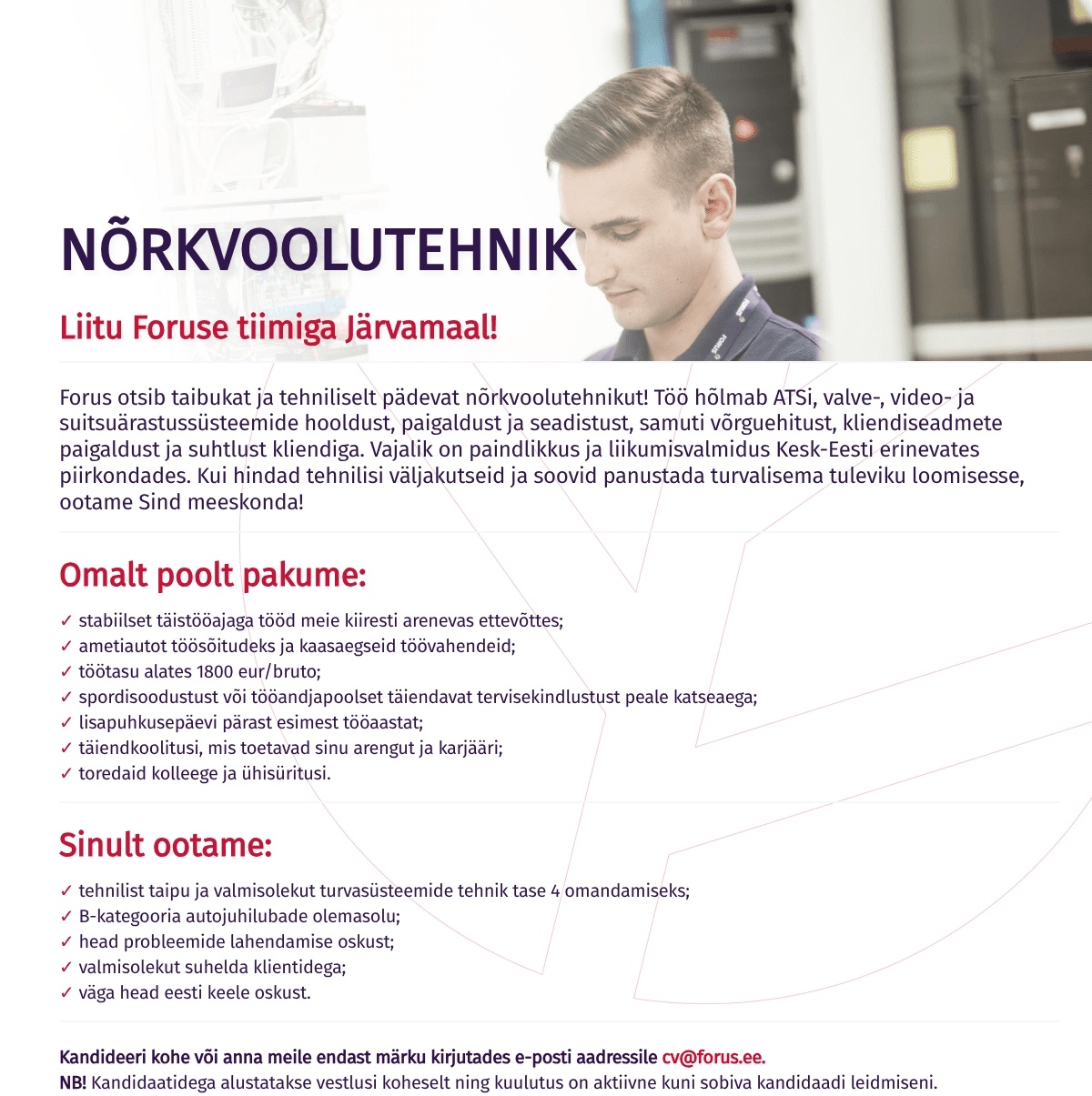 Forus Security AS Nõrkvoolutehnik Järvamaal