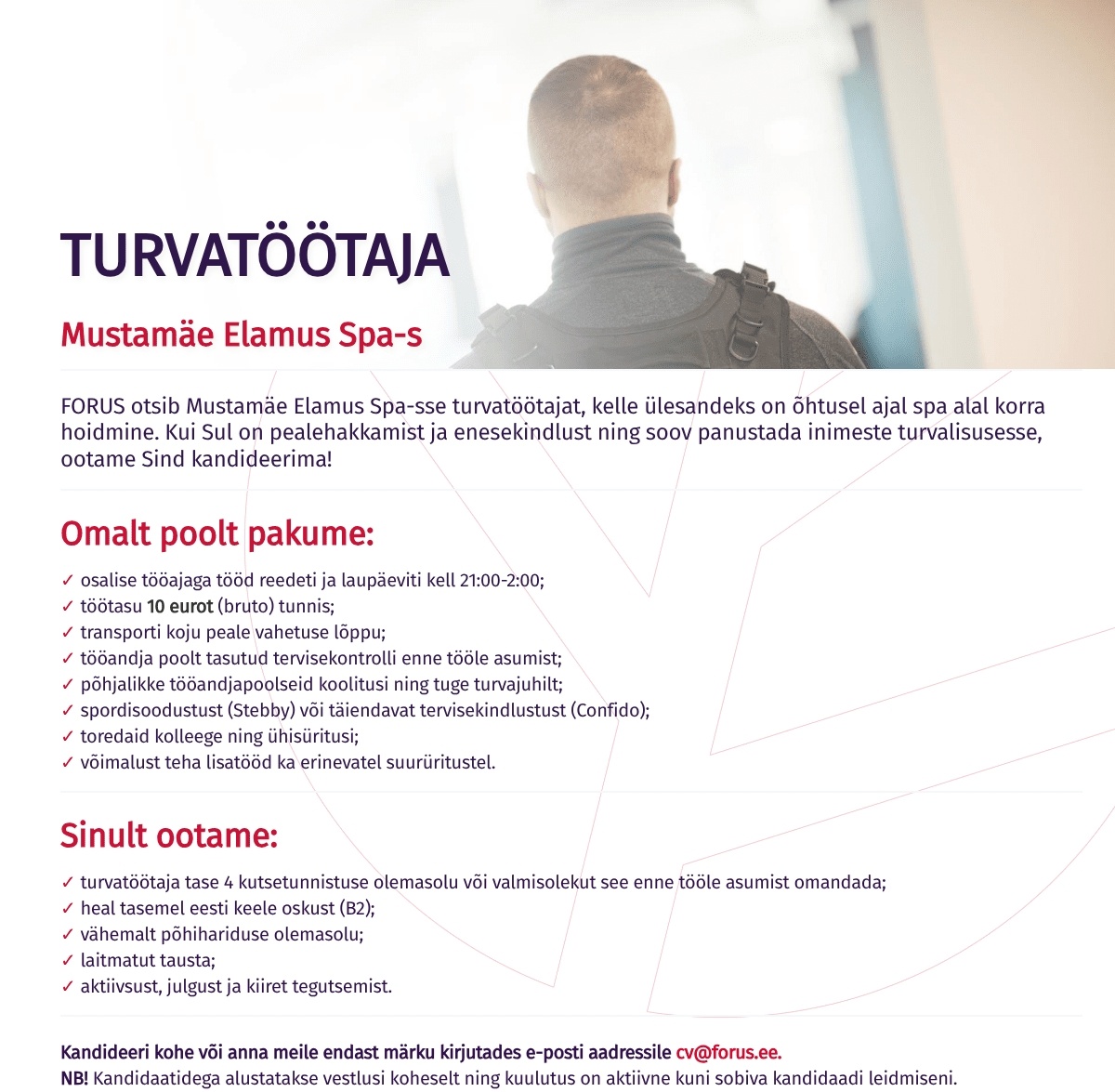 Forus Security AS Turvatöötaja Mustamäe Elamus Spa-s