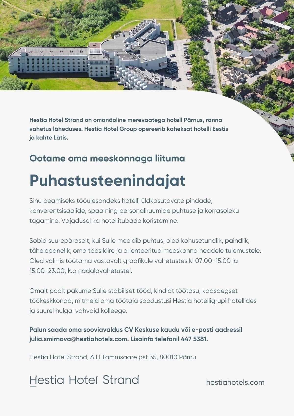 Hestia Hotel Strand Puhastusteenindaja