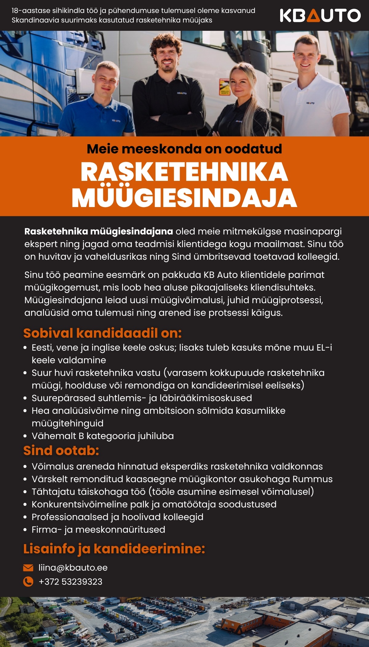 KB AUTO EESTI OÜ Müügiesindaja