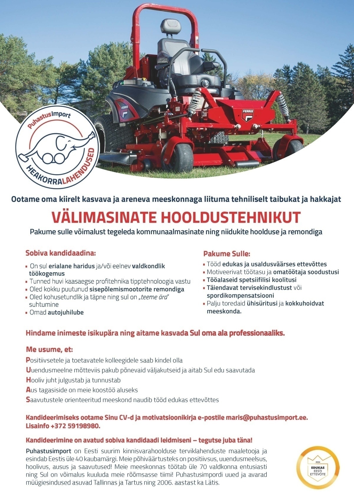 Puhastusimport OÜ Hooldustehnik