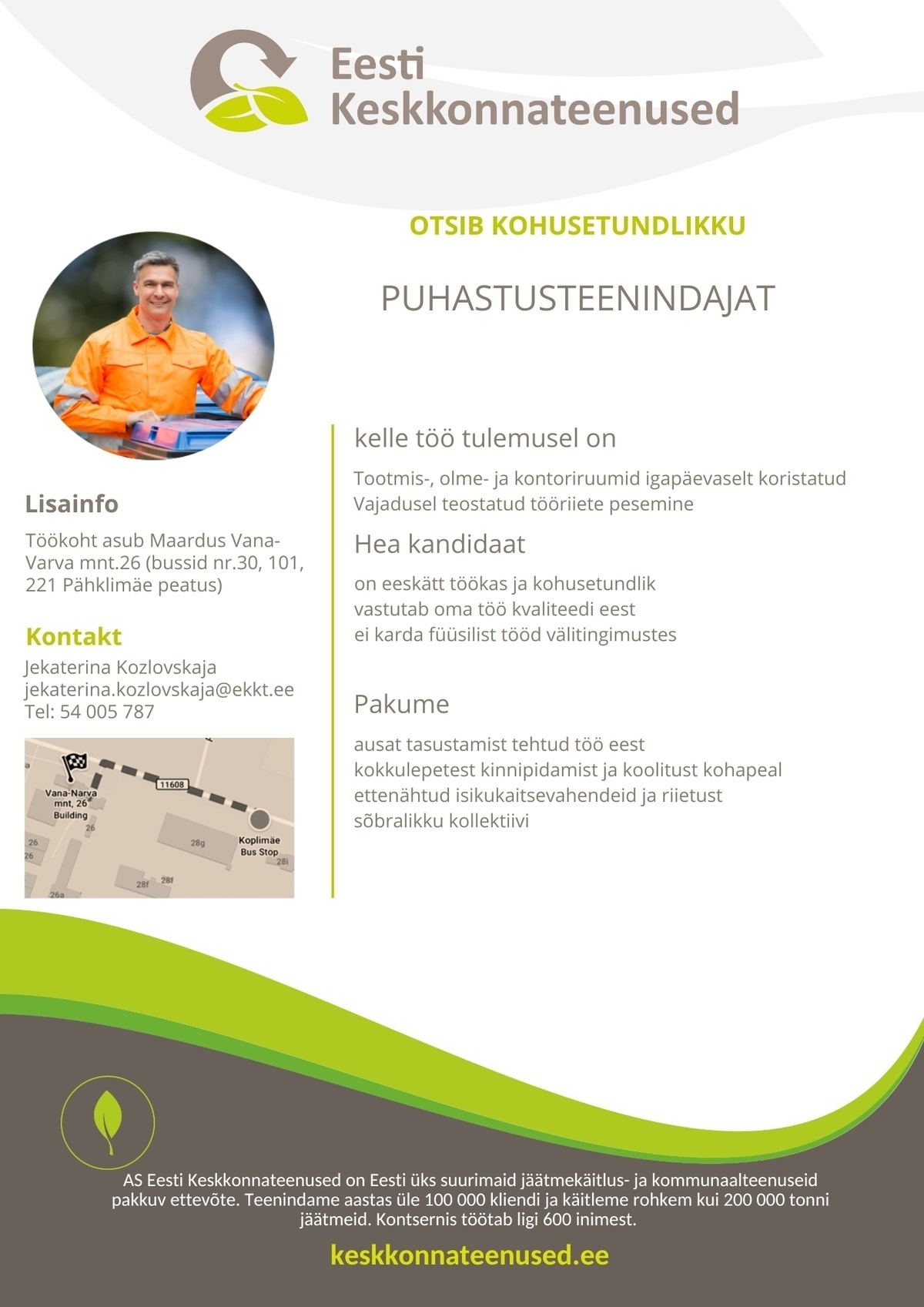 Eesti Keskkonnateenused AS Puhastusteenindaja