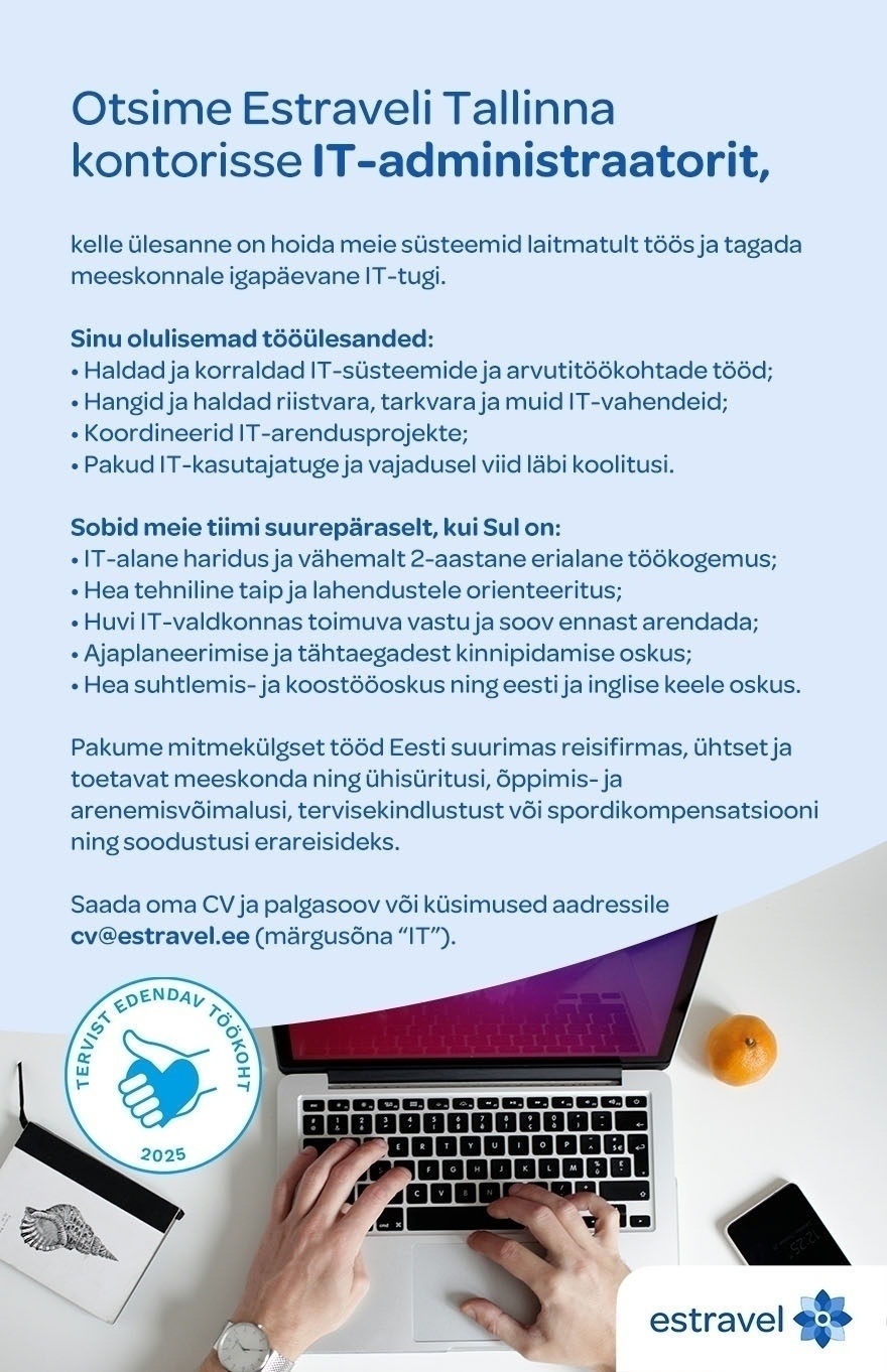 Estravel Group AS IT administraator