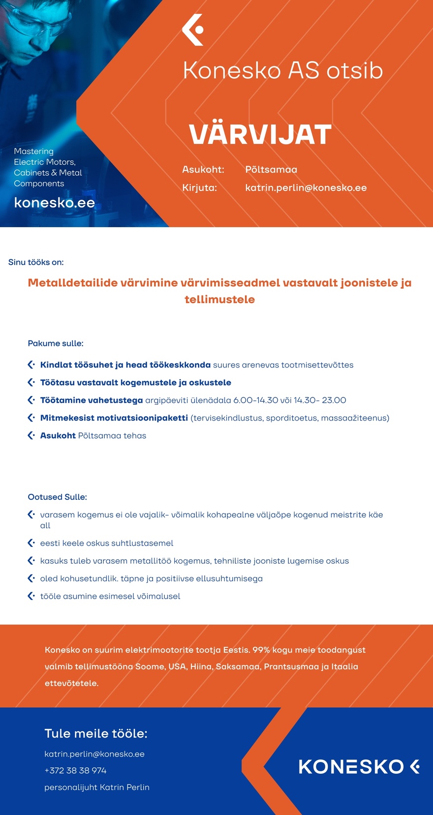 AS Konesko Värvija Põltsamaa tehasesse