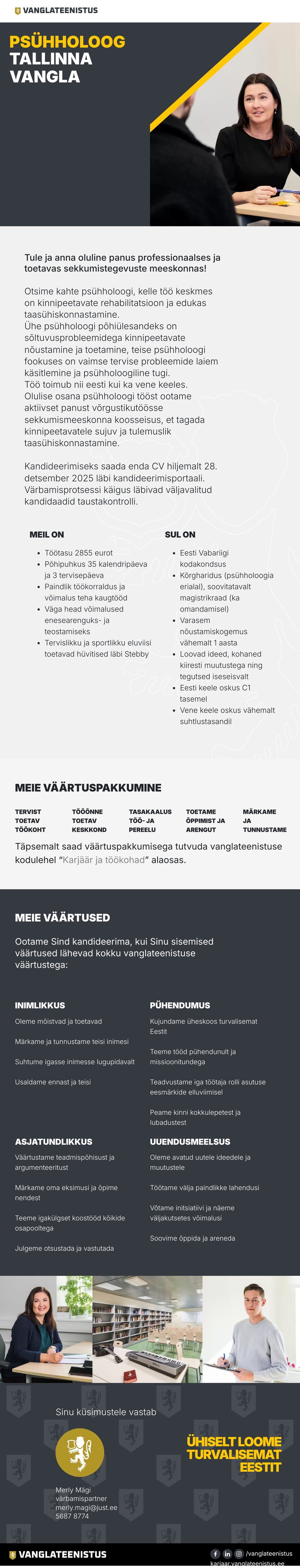 Tallinna vangla Psühholoog