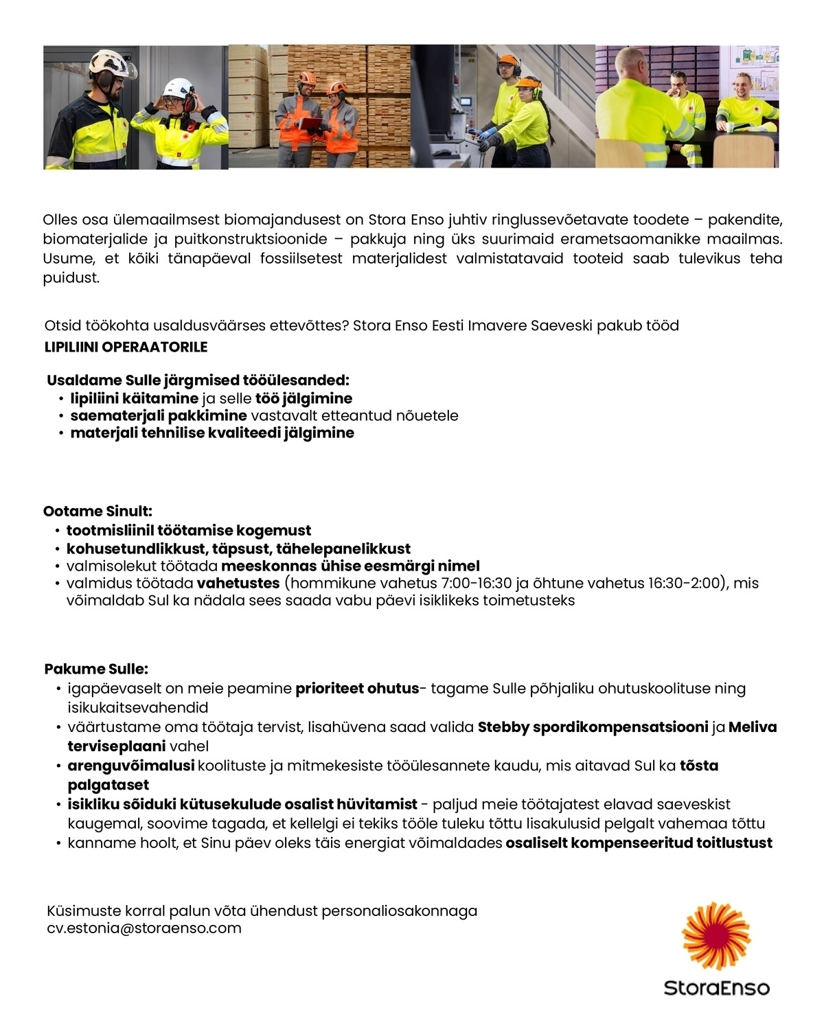 Stora Enso Eesti AS Lipiliini operaator