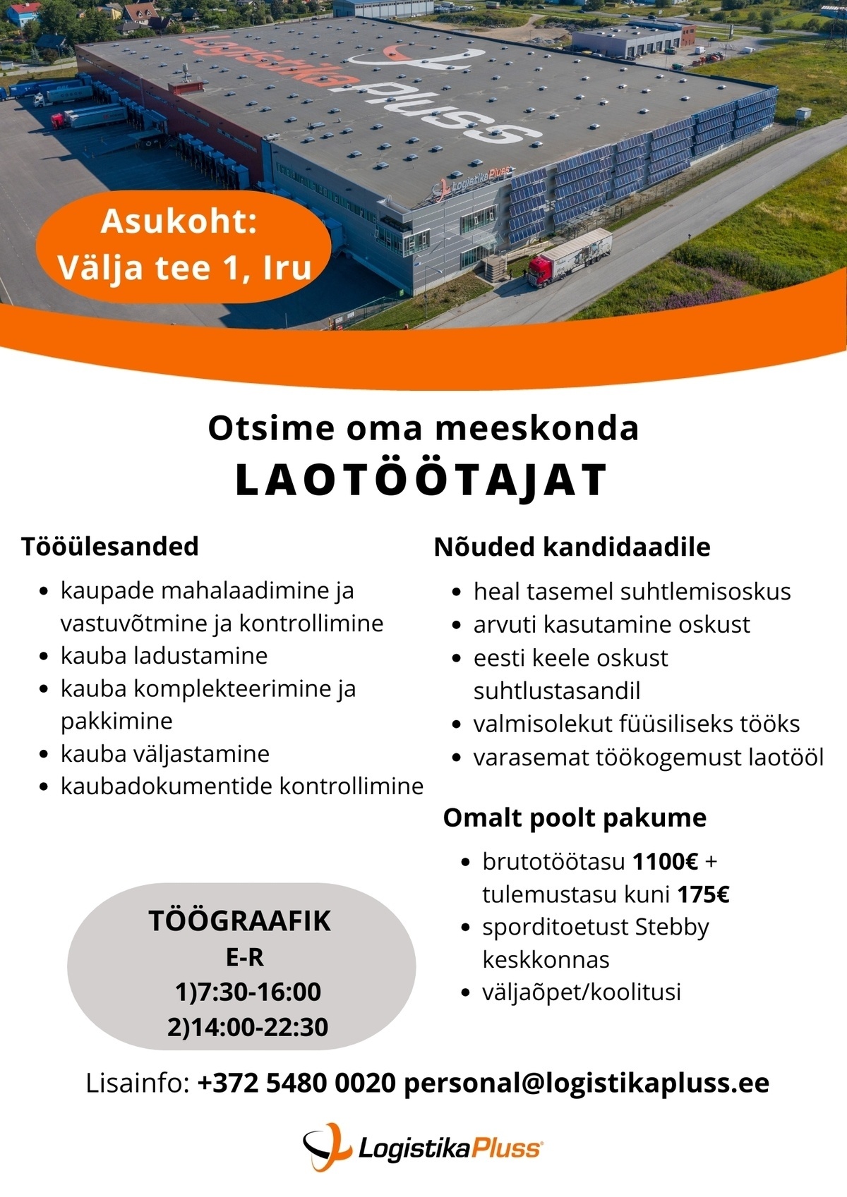 LOGISTIKA PLUSS OÜ Laotööline