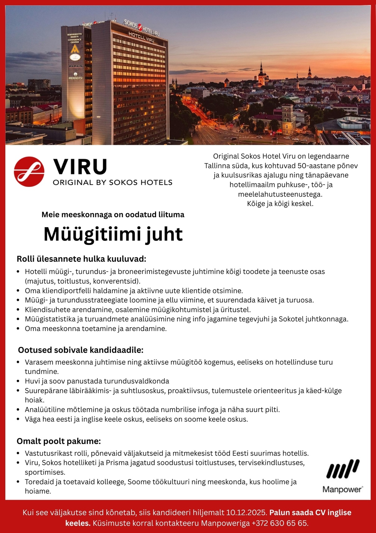 Manpower OÜ MÜÜGITIIMI JUHT