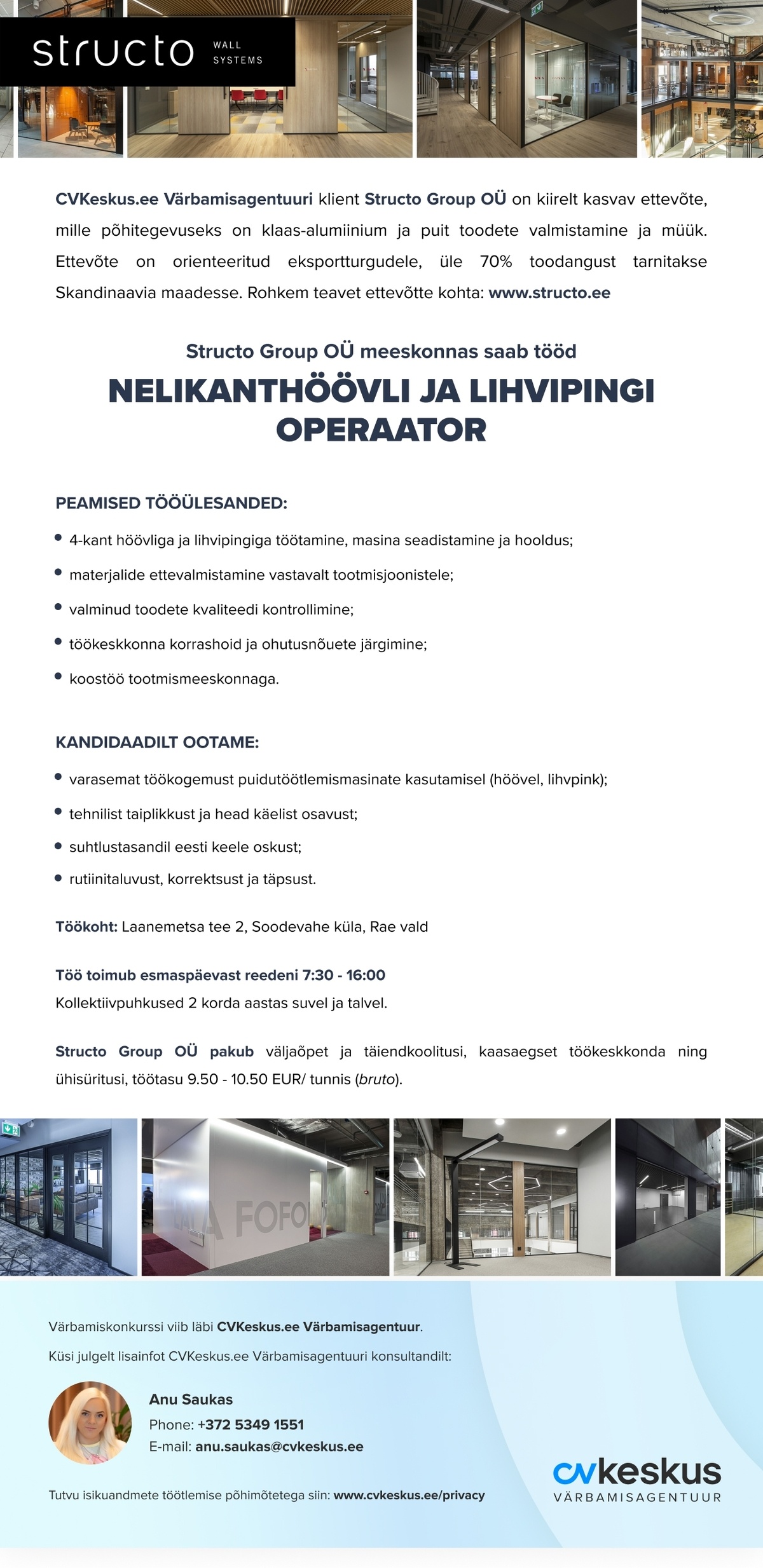 Structo Group OÜ NELIKANTHÖÖVLI JA LIHVIPINGI OPERAATOR