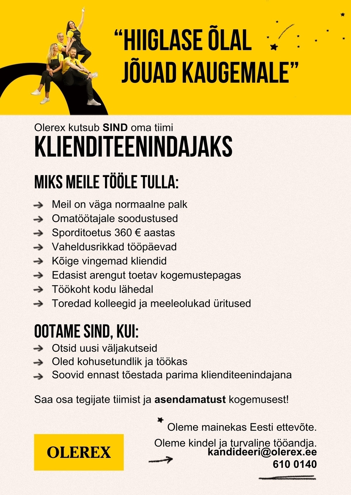 Olerex AS Klienditeenindaja Jõelähtme teenindusjaama