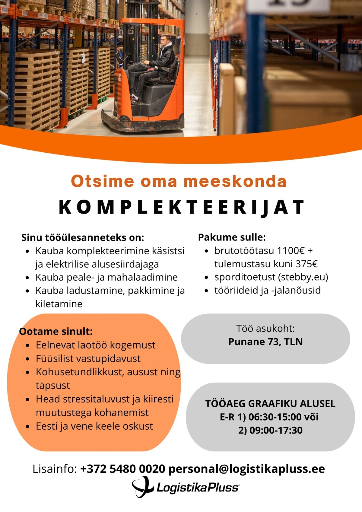 LOGISTIKA PLUSS OÜ Komplekteerija