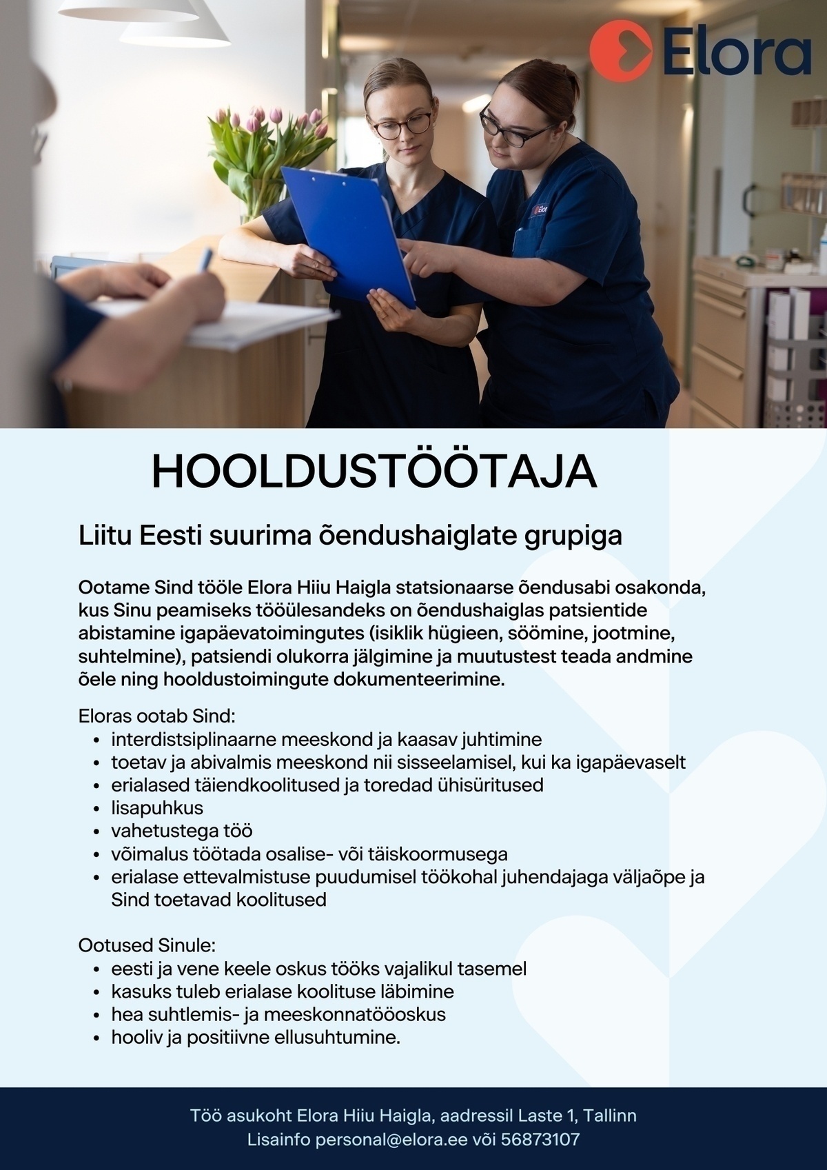 Elora Hiiu Haigla AS Hooldustöötaja