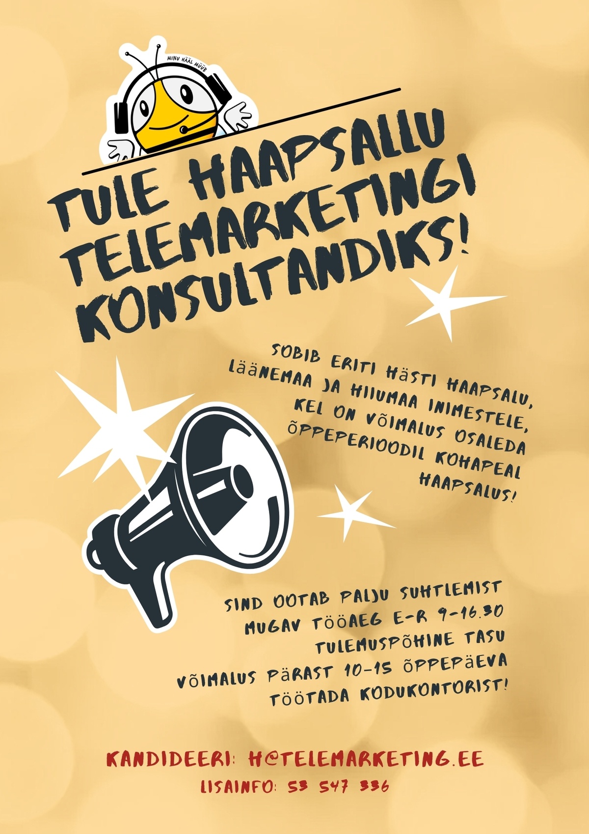 Müügimeistrite AS Müügikonsultant Haapsalus ja Läänemaal (kaugtöö võimalusega)