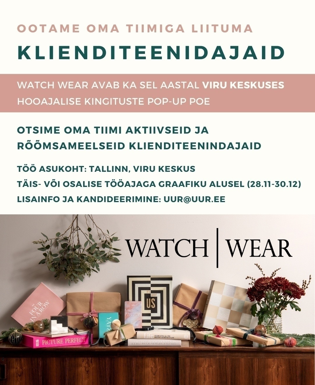 UUR OÜ (WATCH WEAR kauplus) Klienditeenindaja