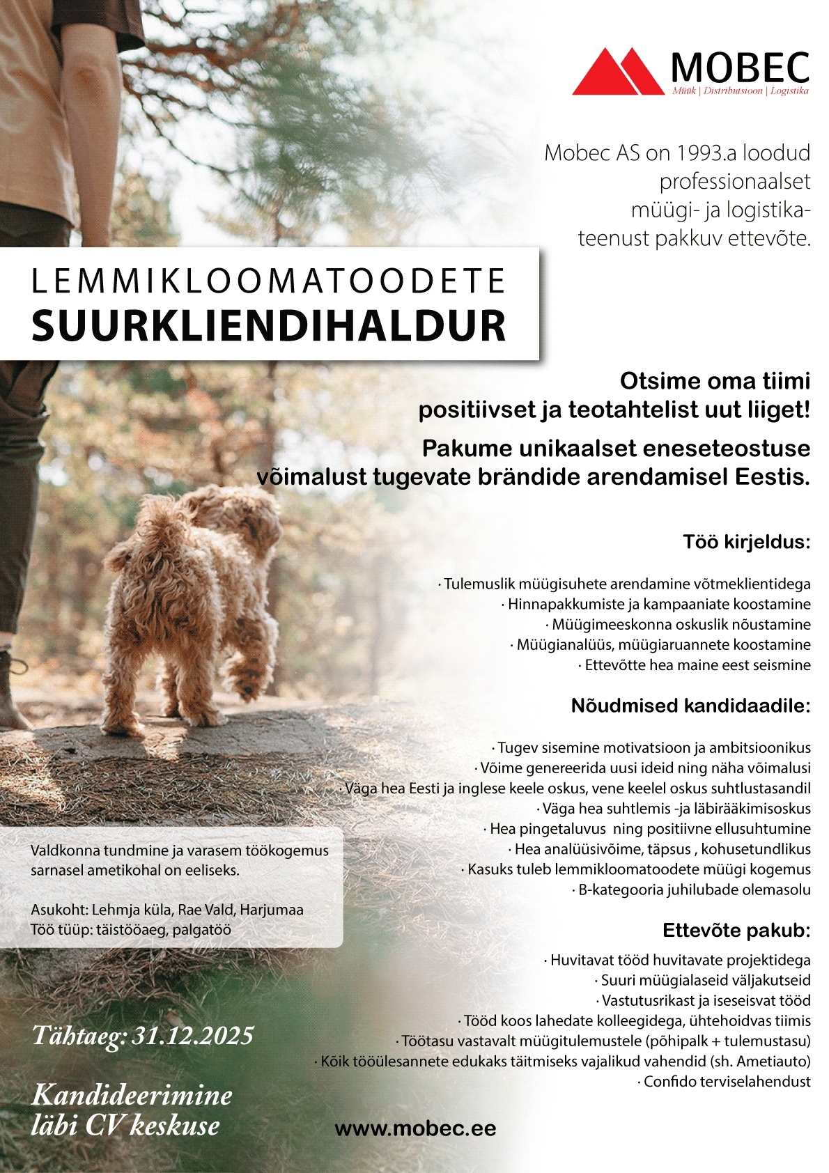 Mobec AS LEMMIKLOOMATOODETE SUURKLIENDIHALDUR