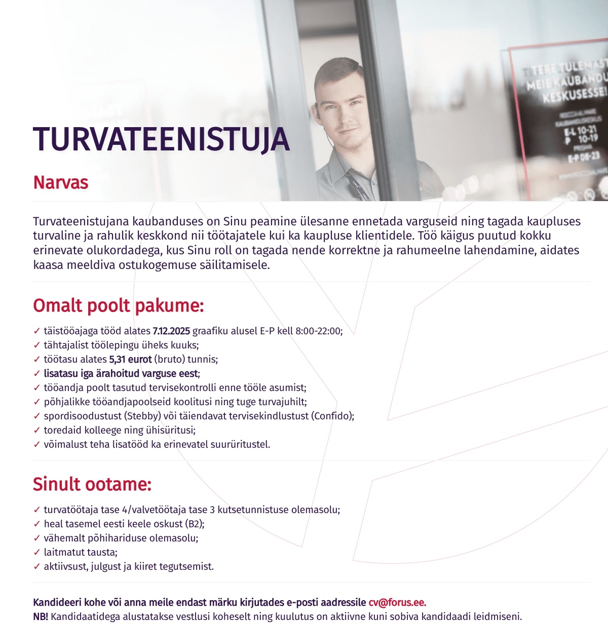 Forus Security AS Turvateenistuja Narva