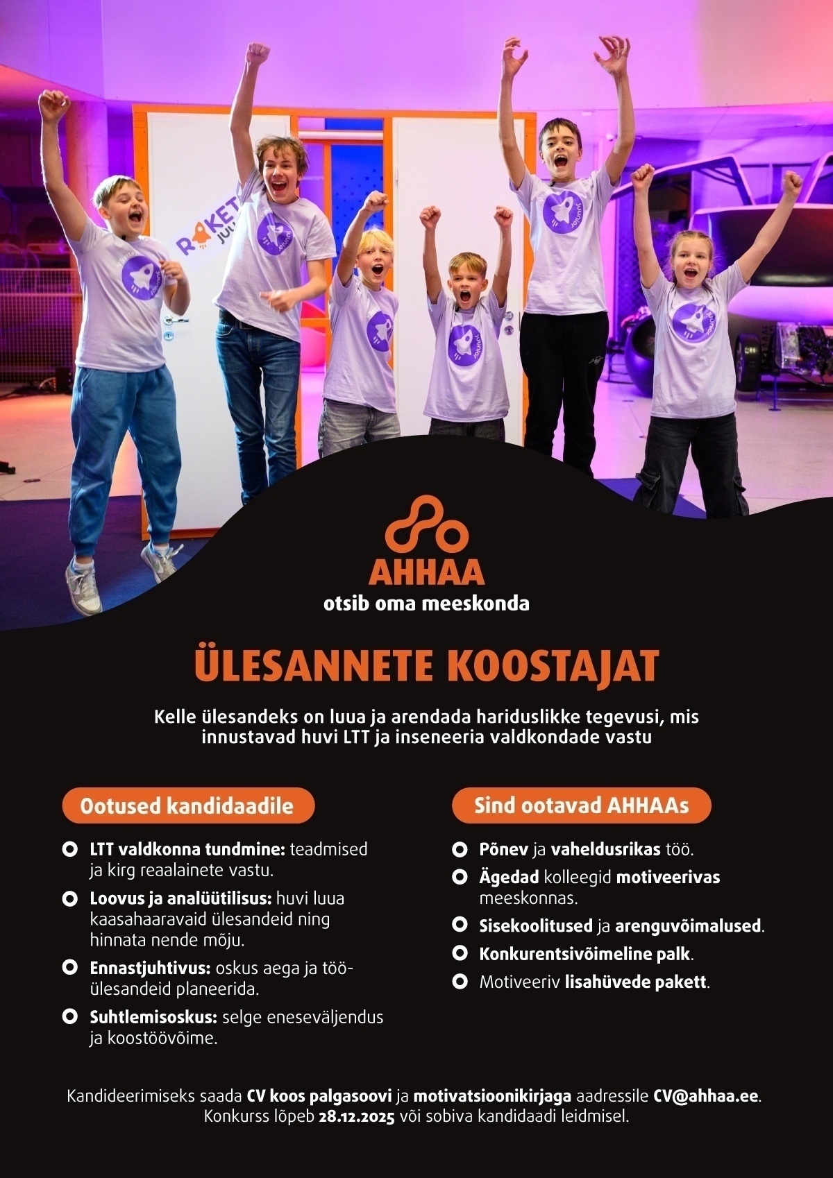 Teaduskeskus AHHAA SA ÜLESANNETE KOOSTAJA