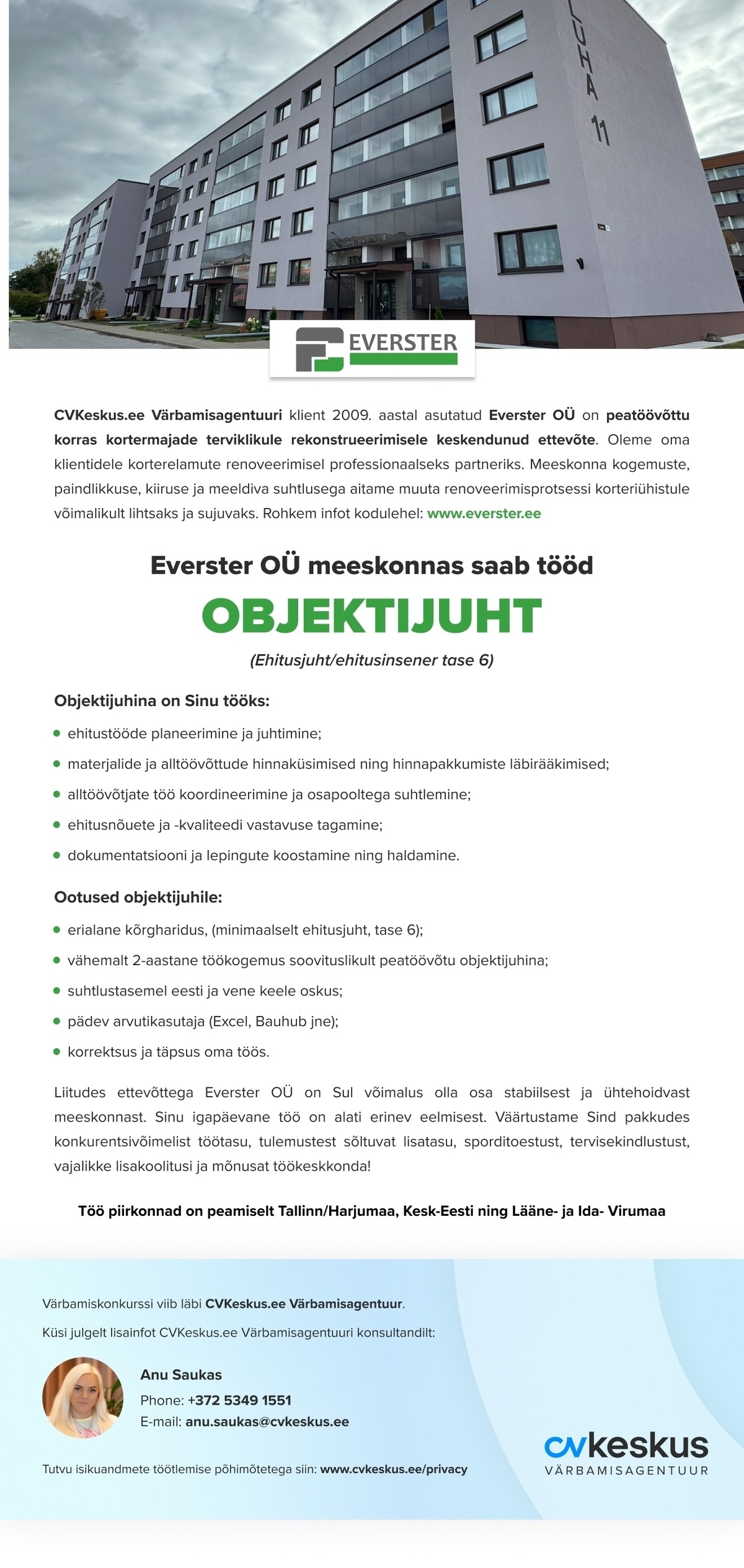 Everster OÜ OBJEKTIJUHT