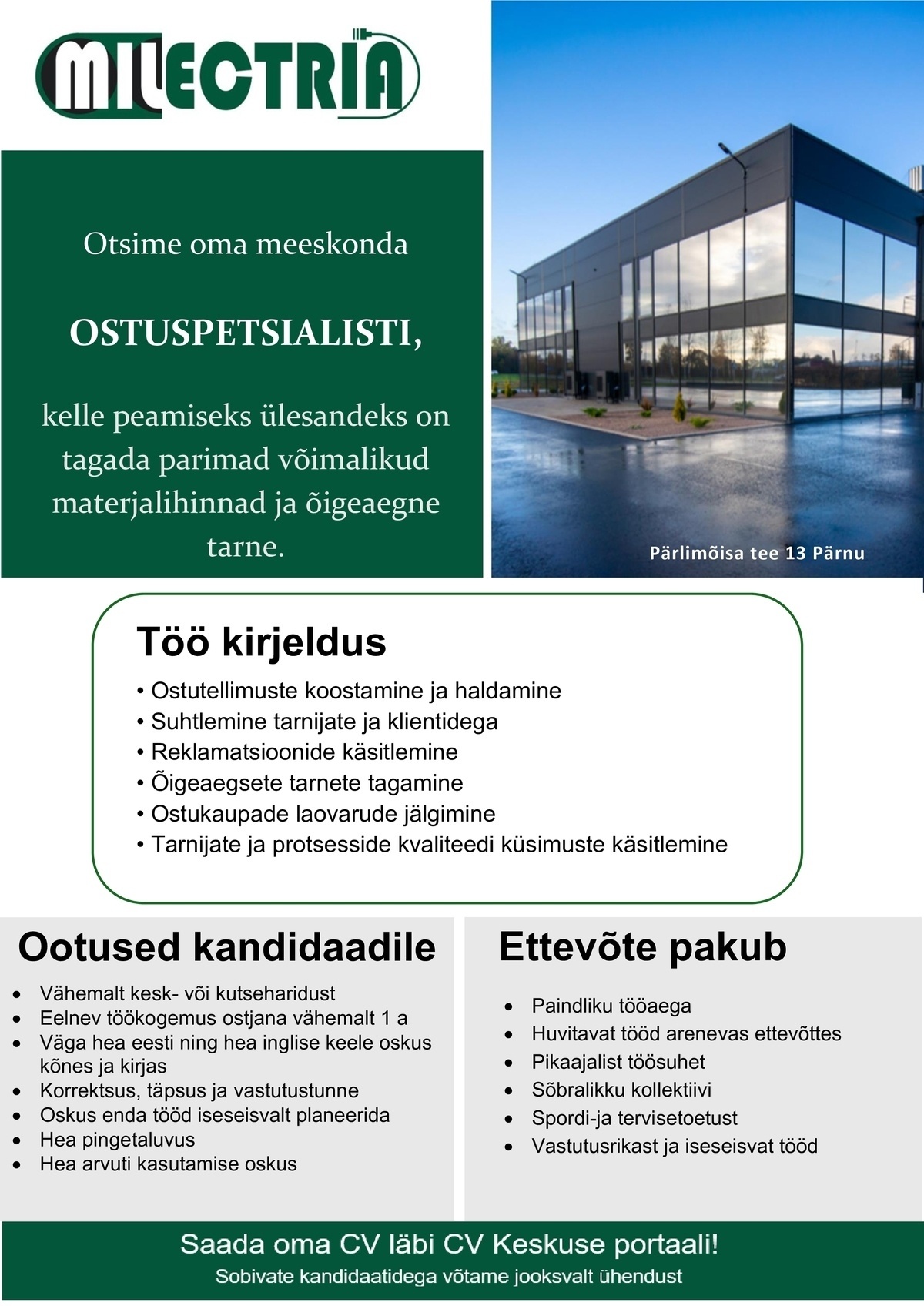 Milectria Karu OÜ Ostuspetsialist