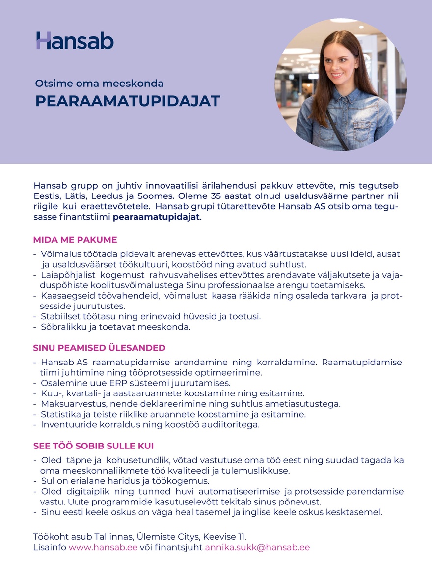 Hansab AS Pearaamatupidaja