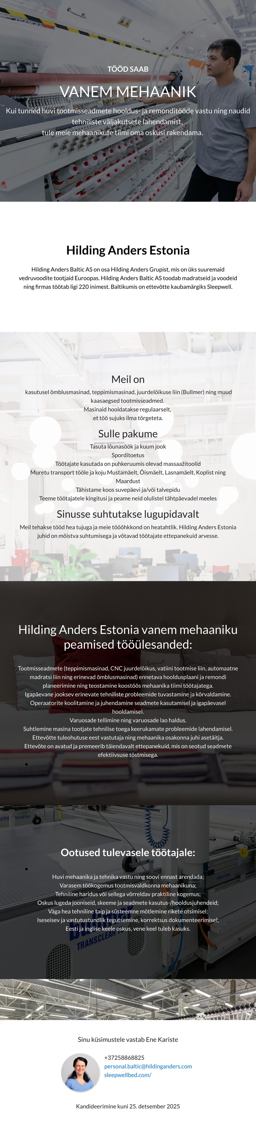 Hilding Anders Estonia Vanem mehaanik