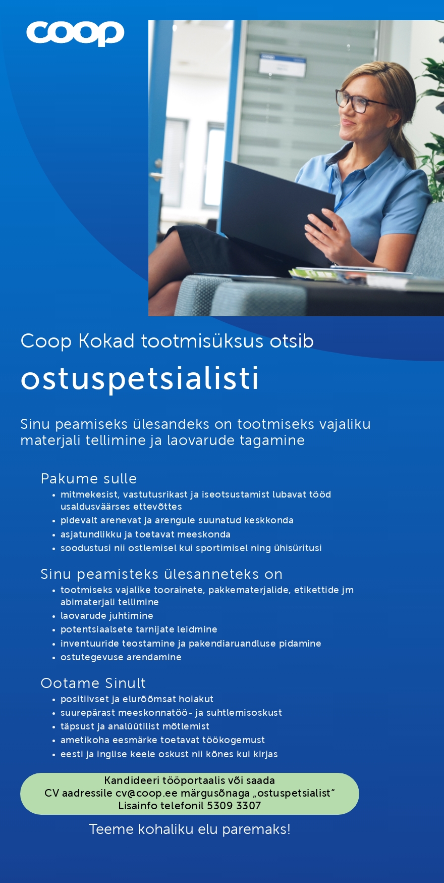 Coop Eesti Keskühistu Ostuspetsialist (Coop Kokad)