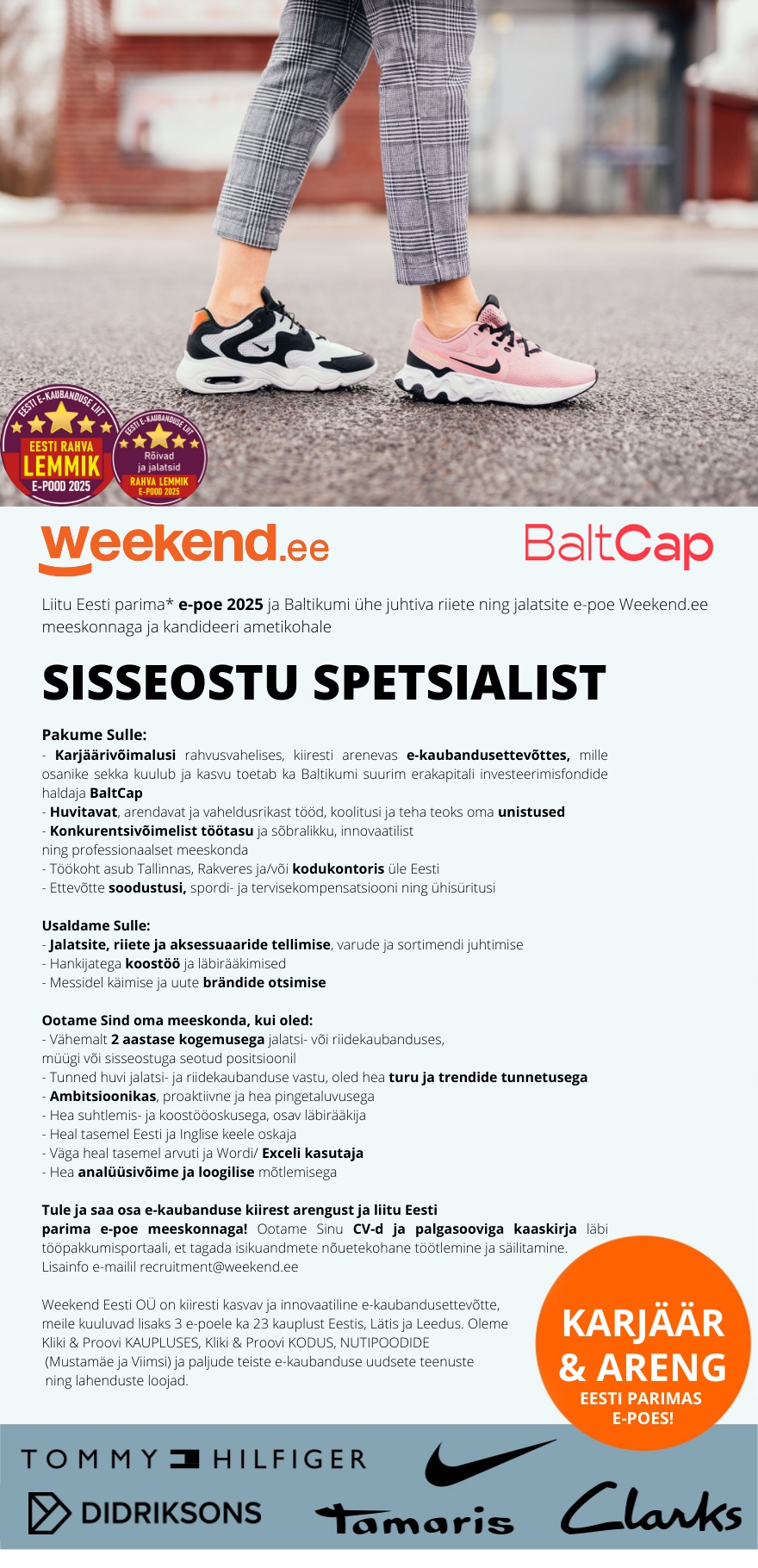 Weekend Eesti OÜ SISSEOSTU SPETSIALIST EESTI PARIMAS E-POES