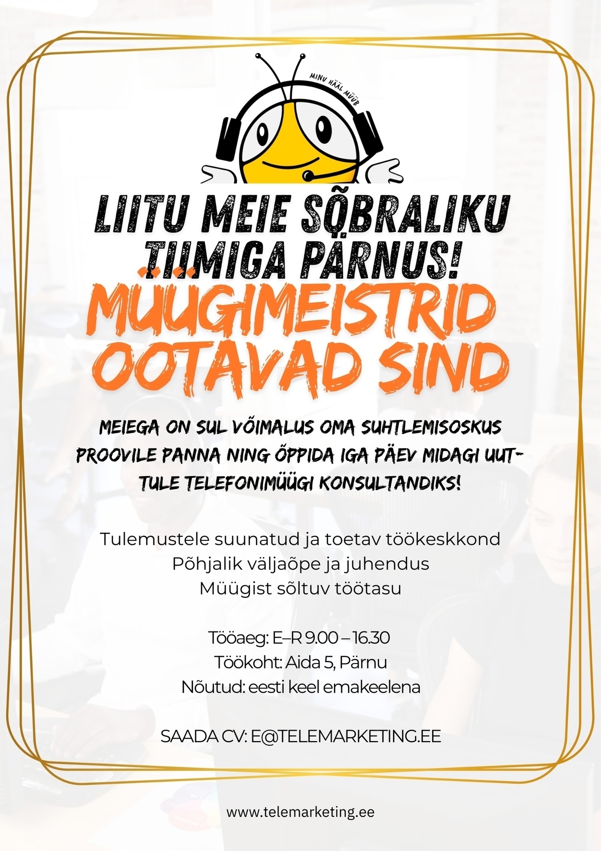 Müügimeistrite AS Müügikonsultant Pärnus (võimalus kaugtööks)