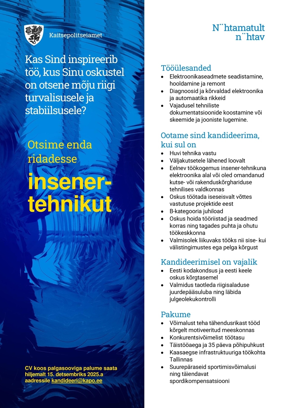 Kaitsepolitseiamet Insener-tehnik