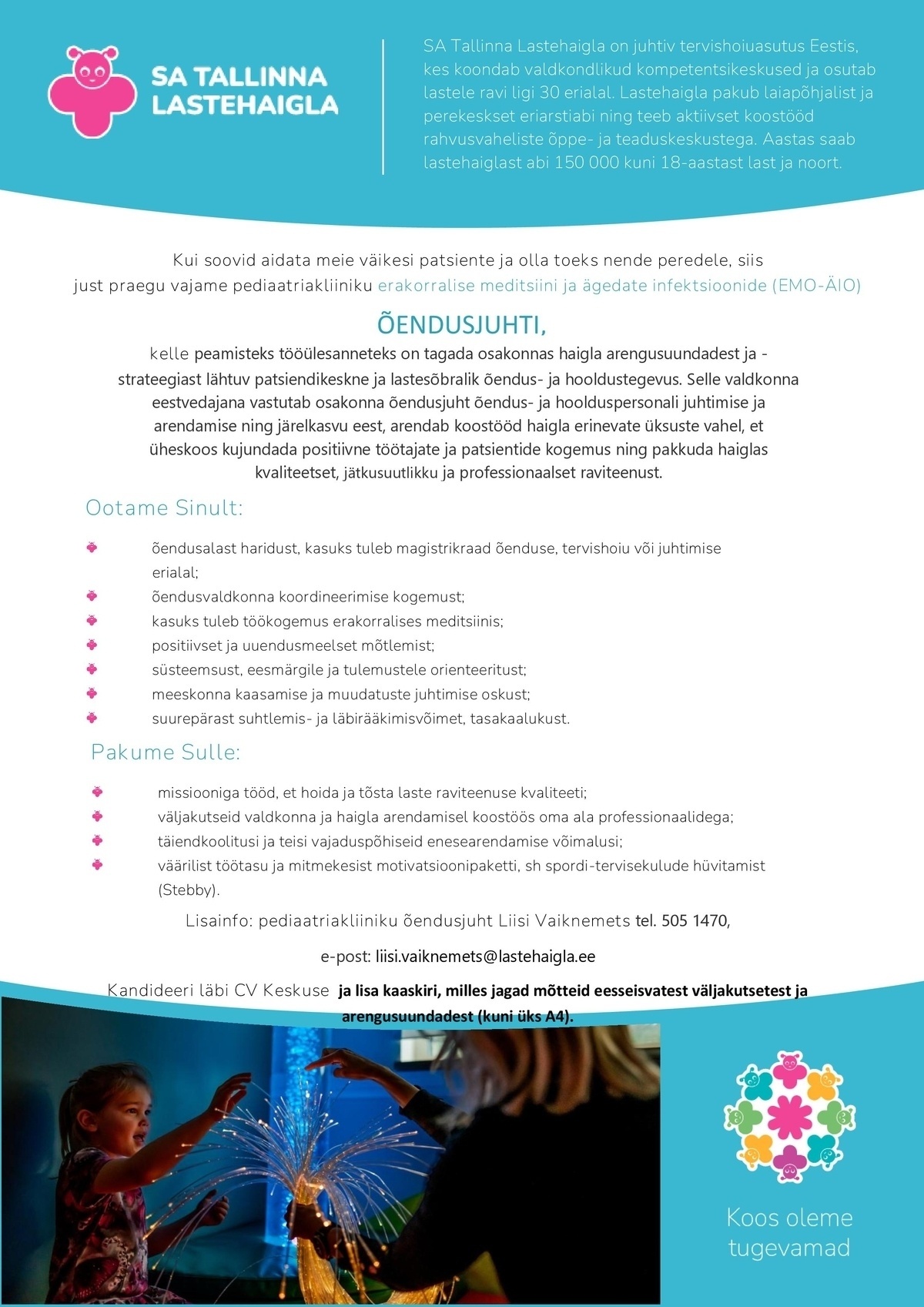 Tallinna Lastehaigla SA Erakorralise meditsiini ja ägedate infektsioonide osakonna õendusjuht