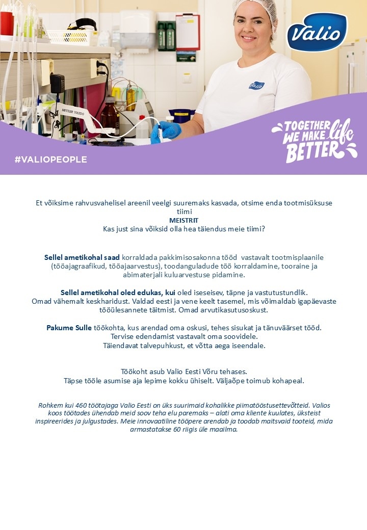 Valio Eesti AS Meister