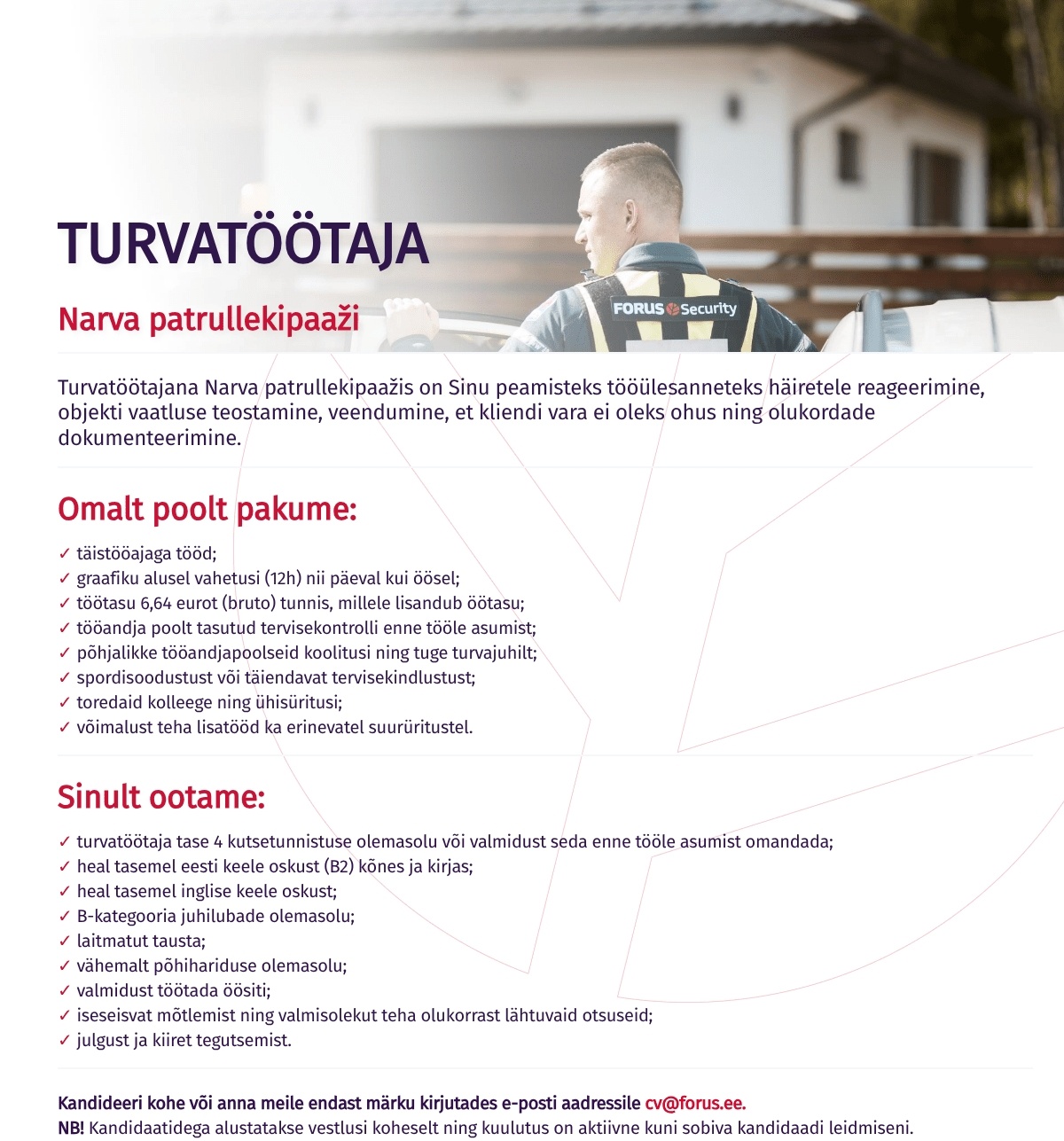 Forus Security AS Patrullekipaaži turvatöötaja Narvas ja Sillamäel