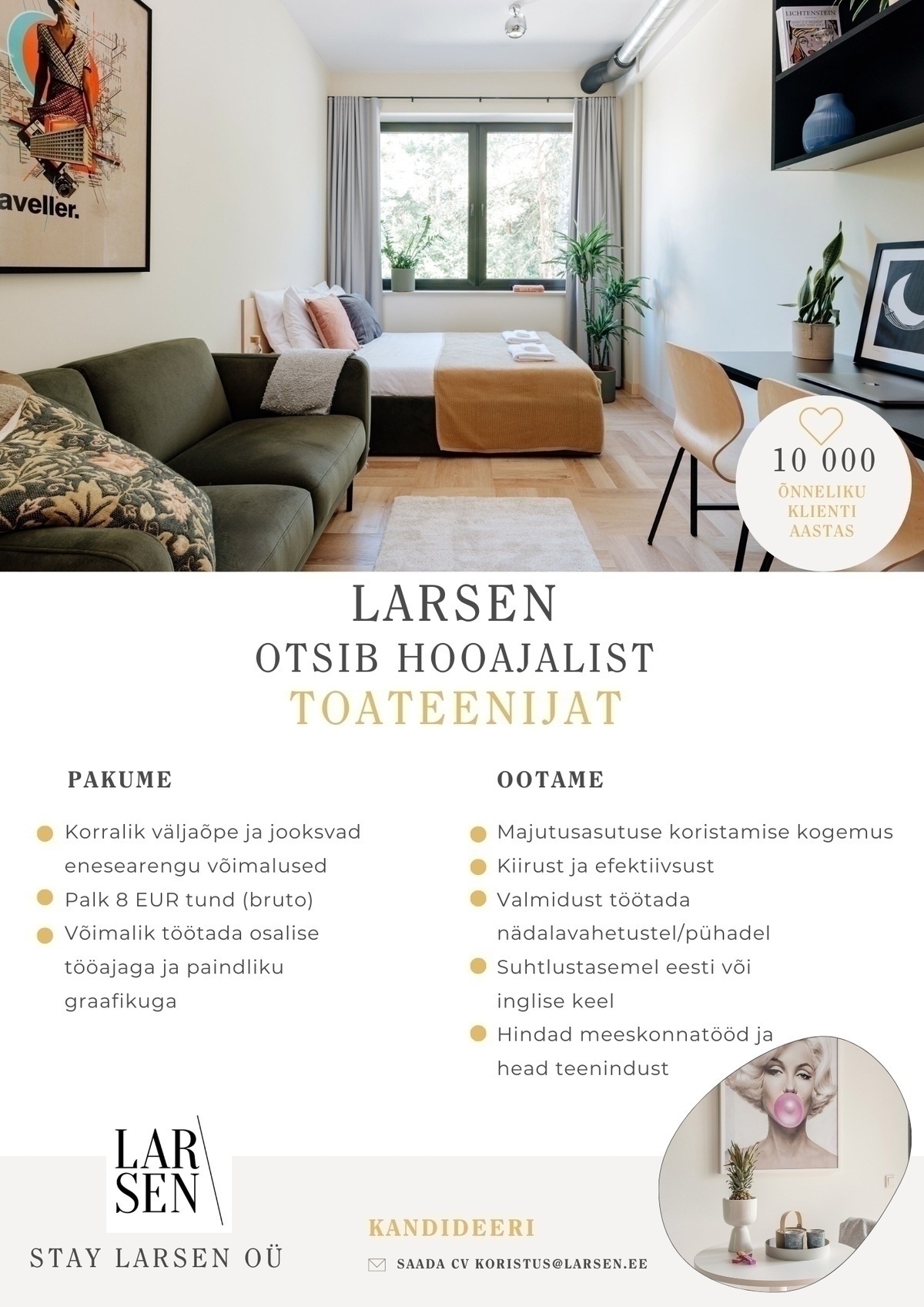 Stay Larsen OÜ Hooajaline toateenija