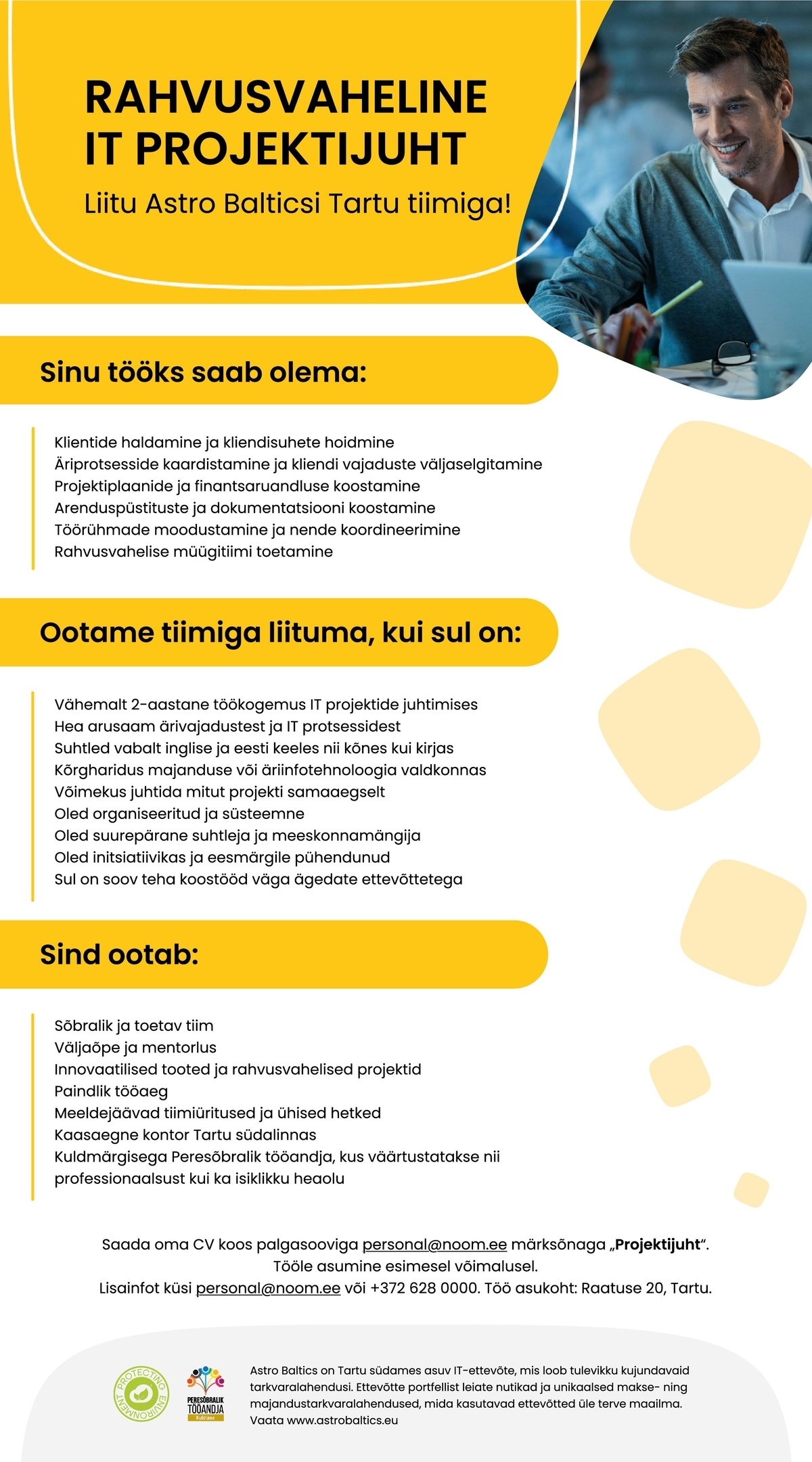 ASTRO BALTICS OÜ Rahvusvaheline IT projektijuht