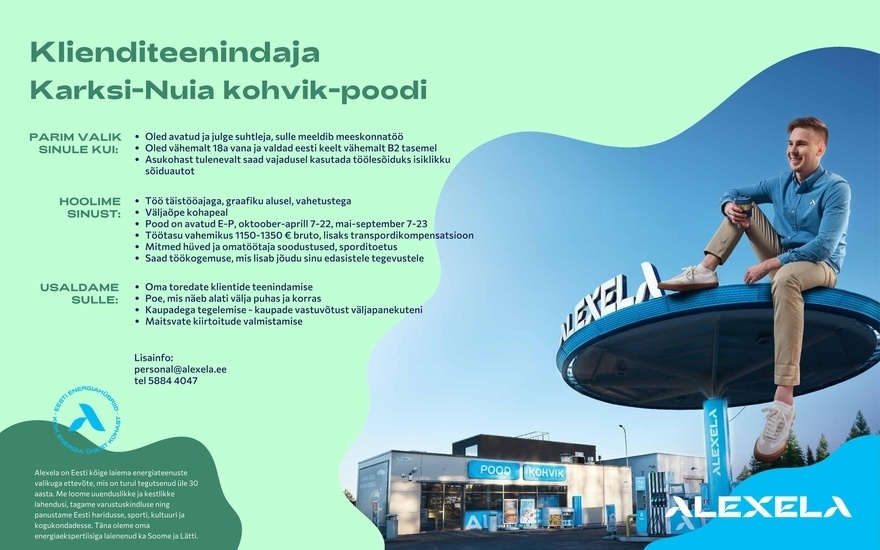AS Alexela Klienditeenindaja Karksi-Nuia kohvik-poodi