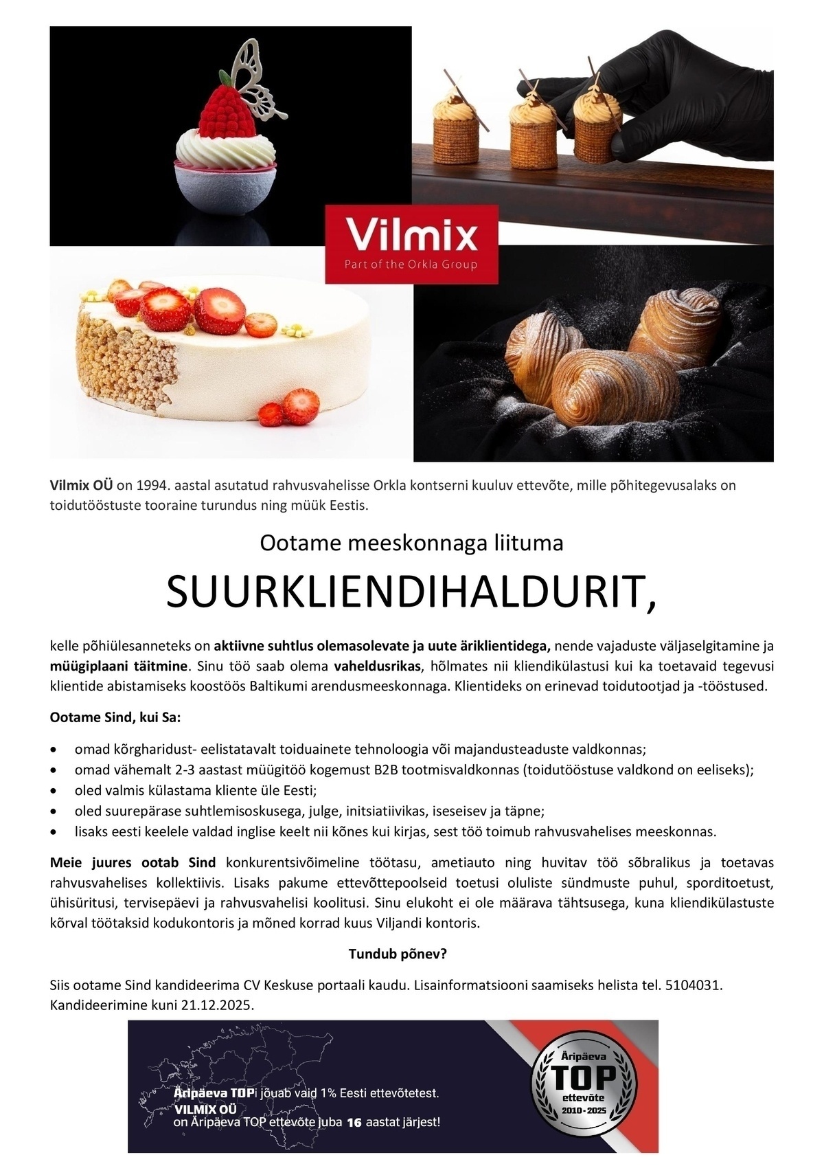 VILMIX OÜ Suurkliendihaldur