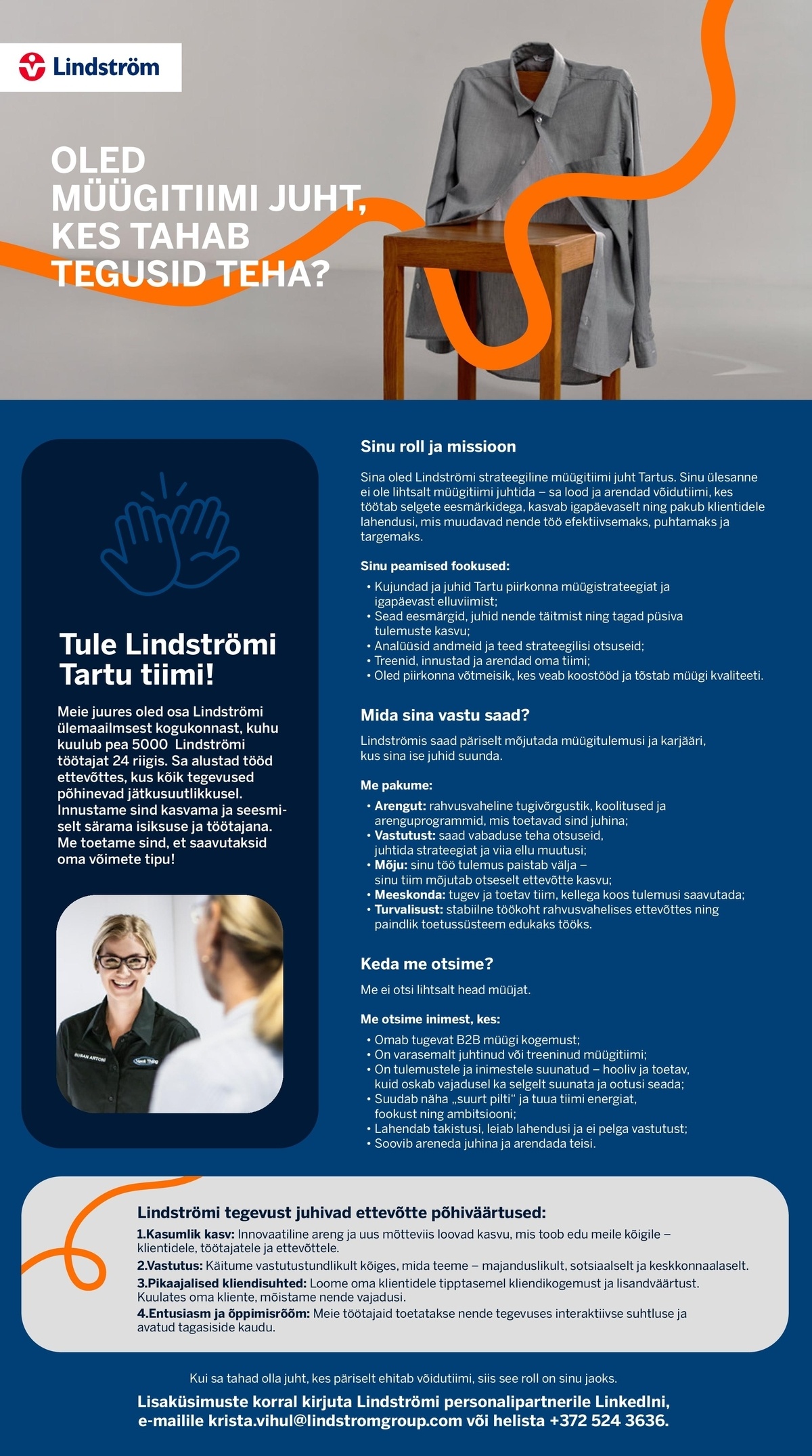 Lindström OÜ Müügitiimi juht