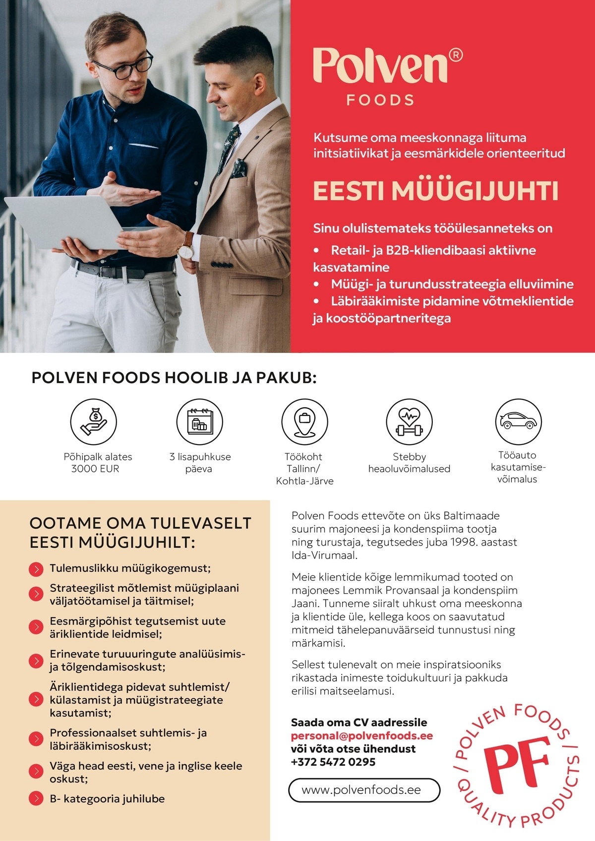 Polven Foods OÜ EESTI MÜÜGIJUHT