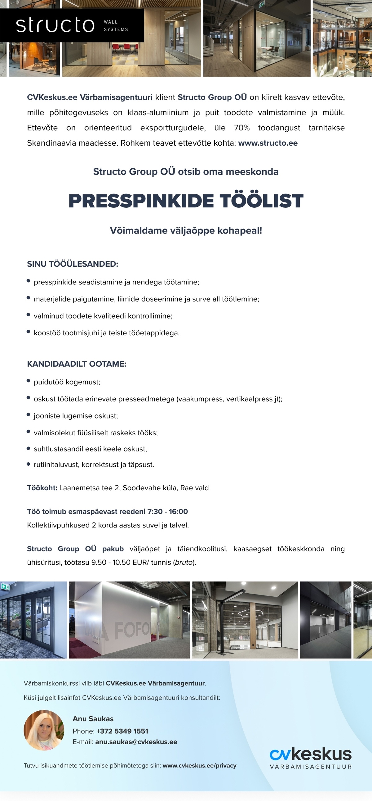 Structo Group OÜ PRESSPINKIDE TÖÖLINE