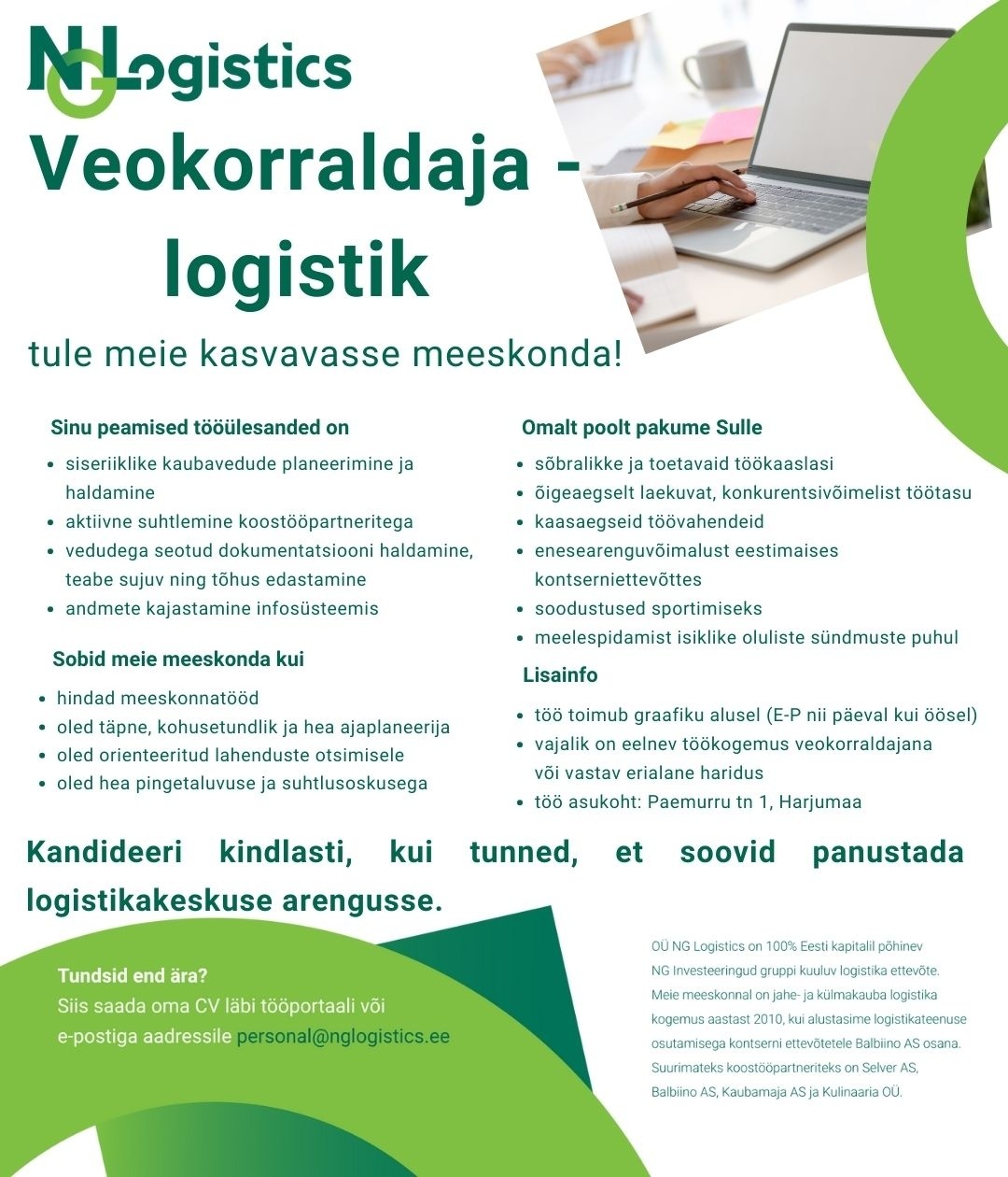 OÜ NG Logistics Veokorraldaja (logistik)