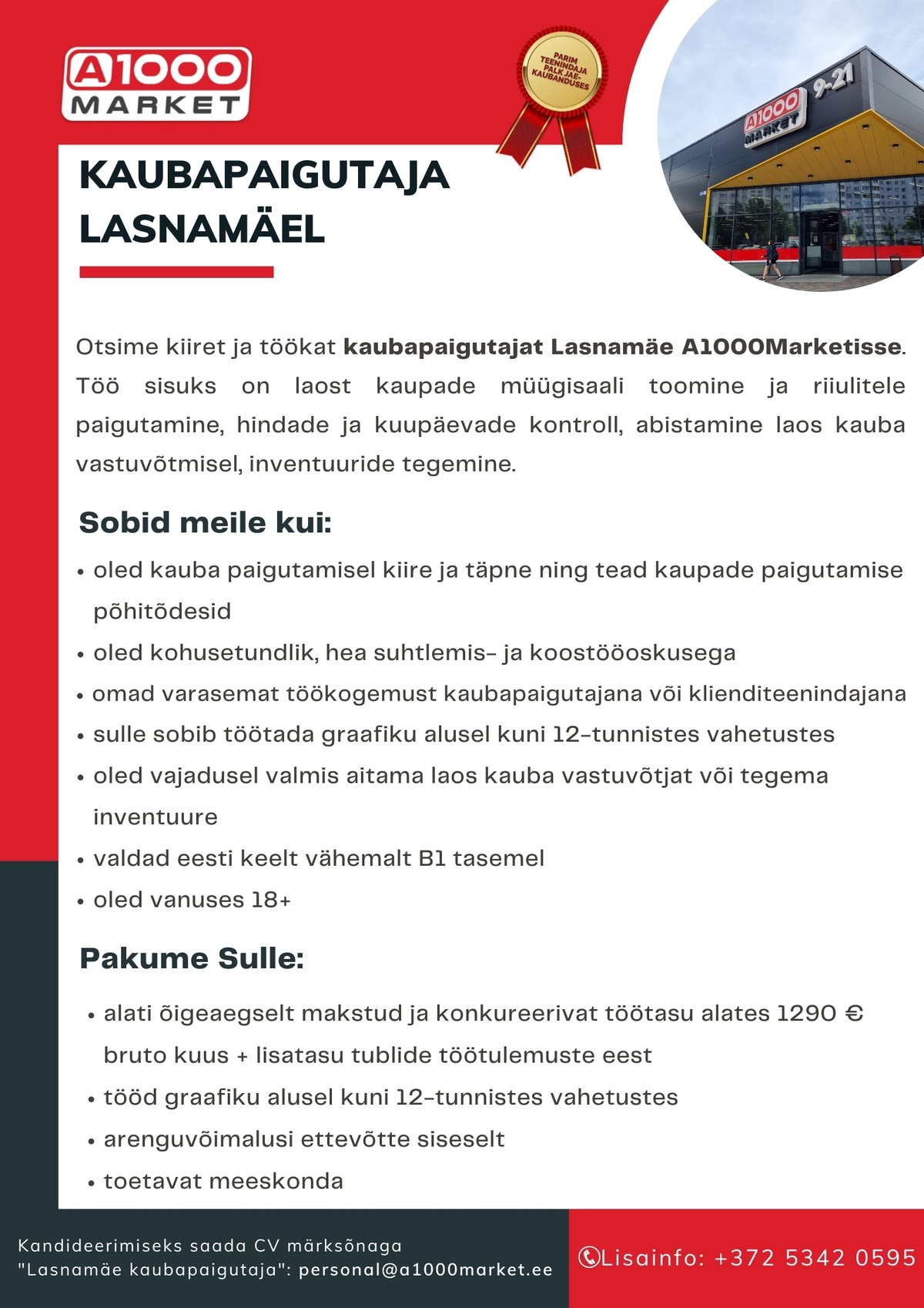 A1M OÜ - A1000Market Kaubapaigutaja Lasnamäel