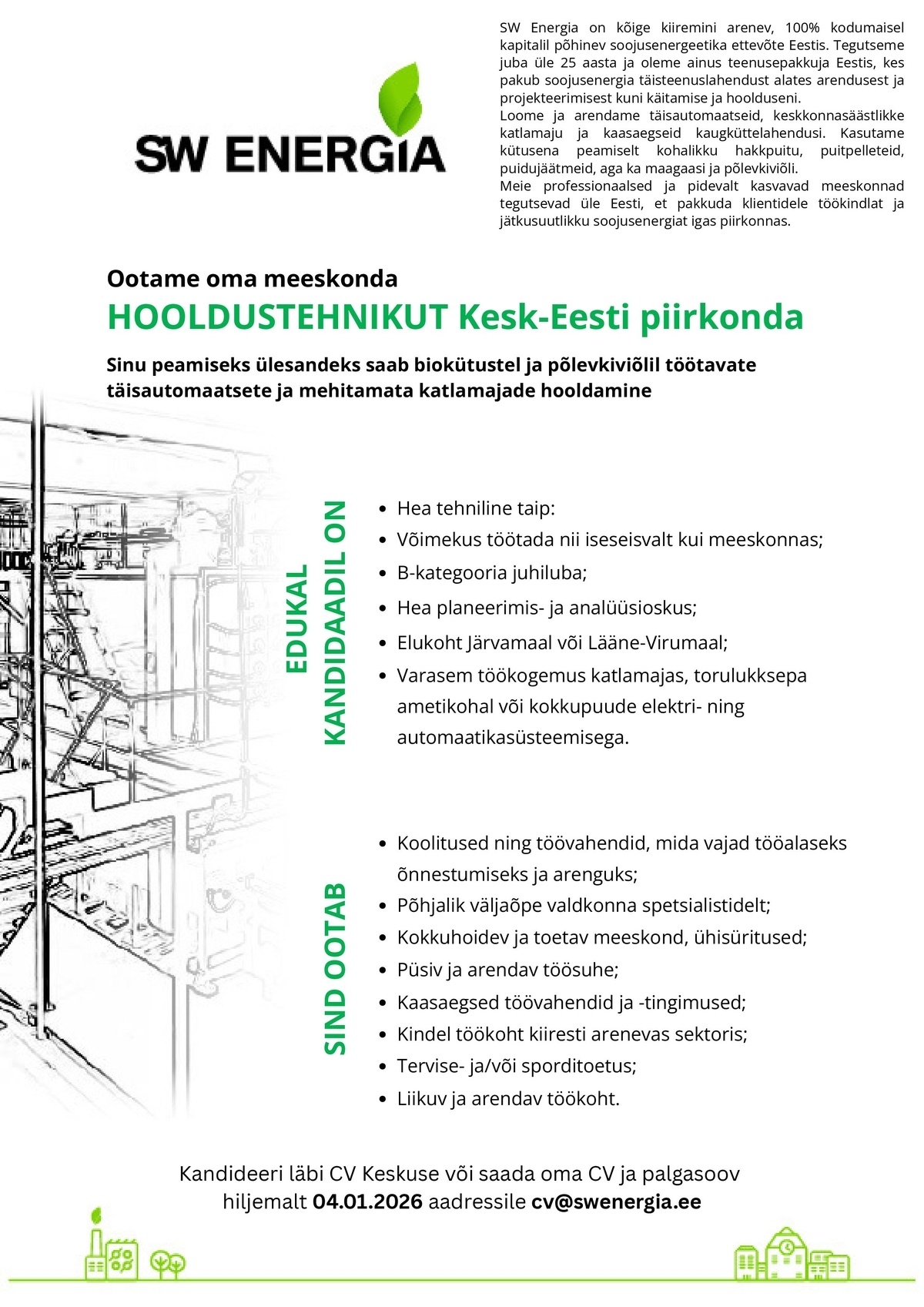 SW Energia OÜ Hooldustehnik