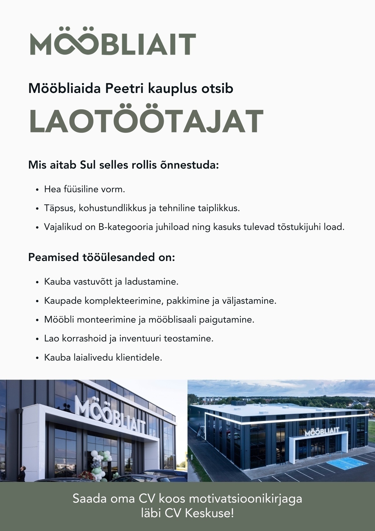 Mööbliait OÜ Laotöötaja