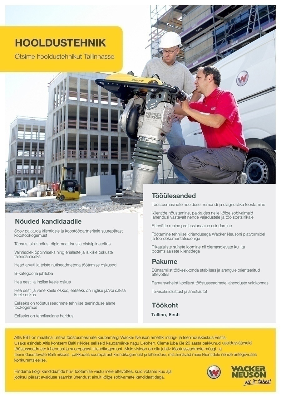 ALFIS EST OÜ HOOLDUSTEHNIK