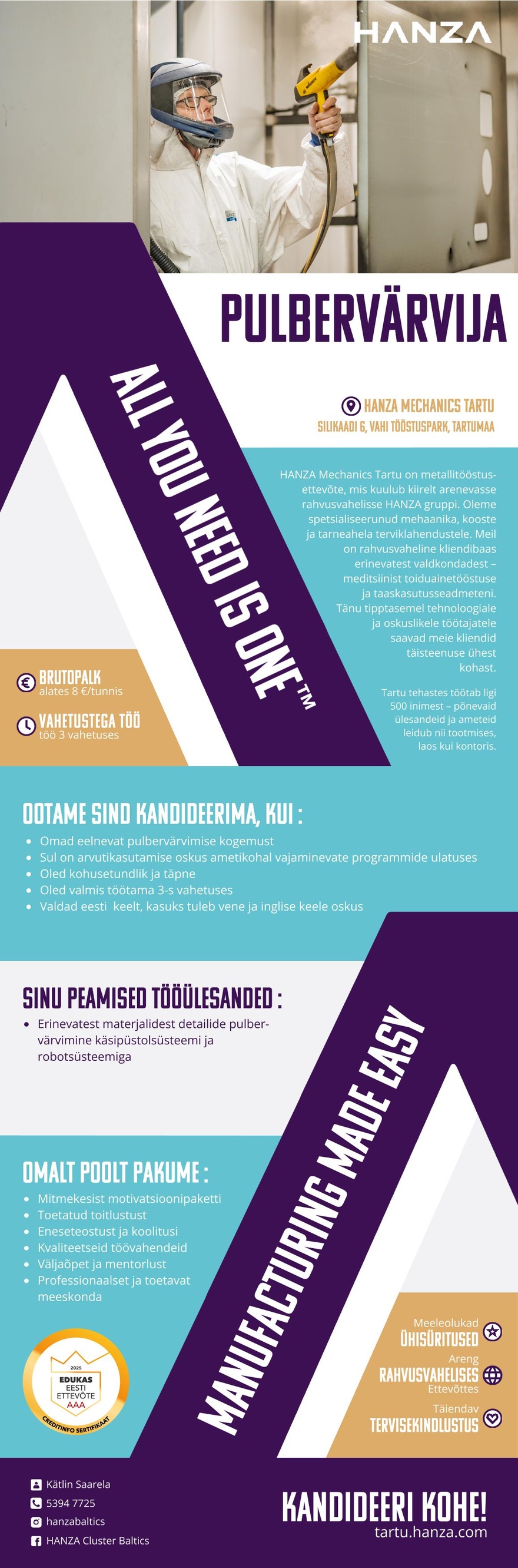 HANZA Mechanics  Tartu AS Pulbervärvija