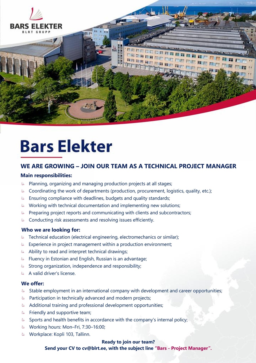 Bars Elekter Technical project manager