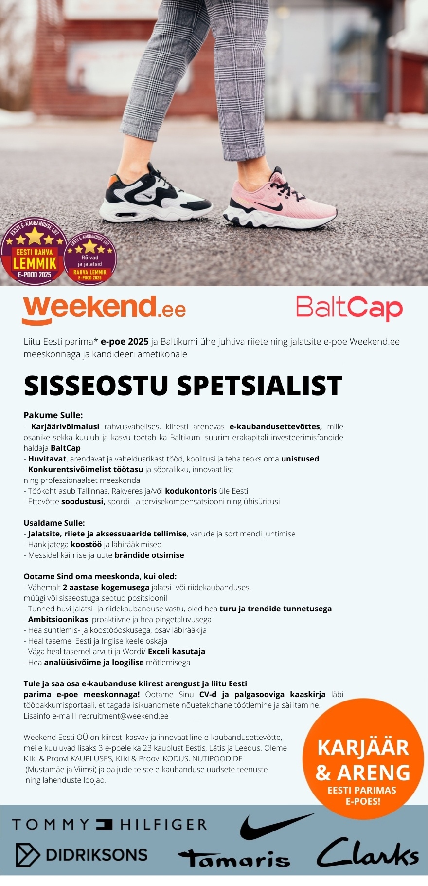 Weekend Eesti OÜ SISSEOSTU SPETSIALIST EESTI PARIMAS E-POES