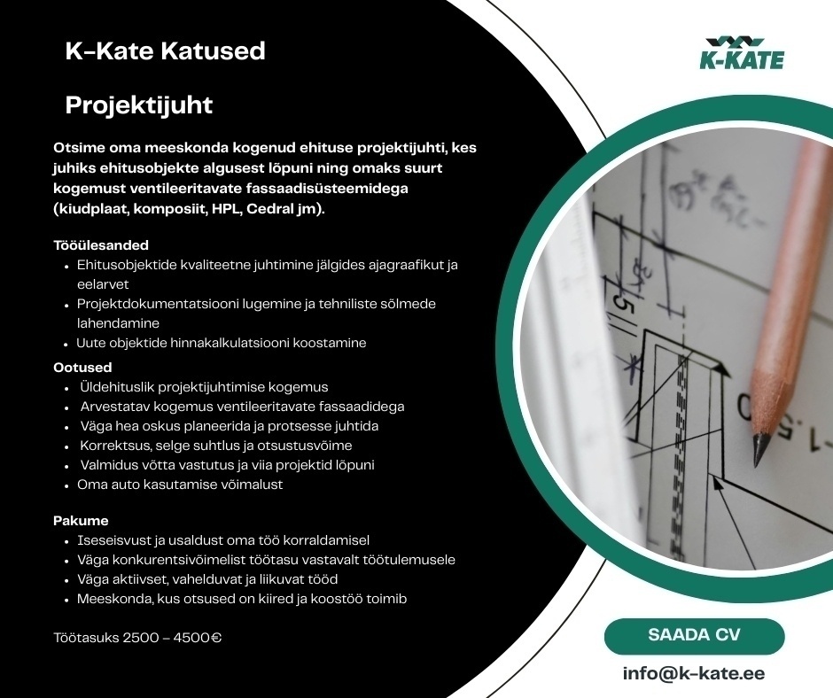 K-Kate Katused OÜ Projektijuht